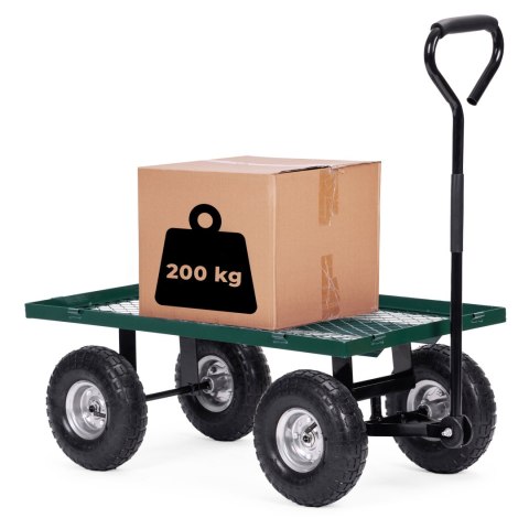 Wózek transportowy ogrodowy 200 kg otwierane burty duże pompowane koła MultiGarden MultiGarden Wózek transportowy ogrodowy 200 kg otwierane burty duże pompowane koła MultiGarden MultiGarden