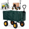 Wózek transportowy ogrodowy 400 kg do traktorka otwierane burty duże pompowane koła MultiGarden MultiGarden