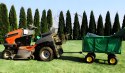 Wózek transportowy ogrodowy 400 kg do traktorka otwierane burty duże pompowane koła MultiGarden MultiGarden