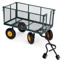 Wózek transportowy ogrodowy 400 kg do traktorka otwierane burty duże pompowane koła MultiGarden MultiGarden