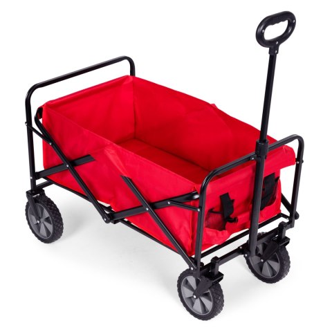 Wózek transportowy składany duży wózek ogrodowy plażowy czerwony 47x105 cm MultiGarden MultiGarden Wózek transportowy składany duży wózek ogrodowy plażowy czerwony 47x105 cm MultiGarden MultiGarden