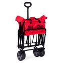 Wózek transportowy składany duży wózek ogrodowy plażowy czerwony 47x105 cm MultiGarden MultiGarden