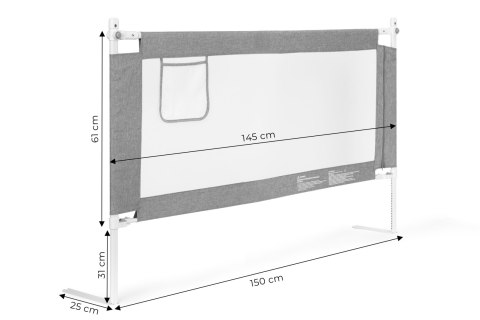 Barierka ochronna na łóżko 150 cm osłona zabezpieczenie dla dzieci ECOTOYS ECOTOYS Barierka ochronna na łóżko 150 cm osłona zabezpieczenie dla dzieci ECOTOYS ECOTOYS
