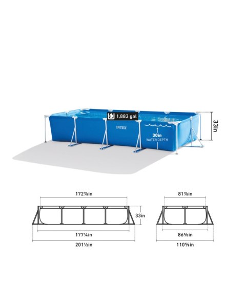 Basen ogrodowy stelażowy 450x220x84 7127L INTEX 28273 INTEX Basen ogrodowy stelażowy 450x220x84 7127L INTEX 28273 INTEX
