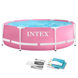 Basen stelażowy okrągły dla dzieci 244x76 cm różowy INTEX 28290 INTEX