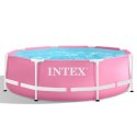 Basen stelażowy okrągły dla dzieci 244x76 cm różowy INTEX 28290 INTEX