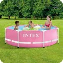 Basen stelażowy okrągły dla dzieci 244x76 cm różowy INTEX 28290 INTEX