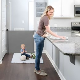 Bramka barierka roleta 180 cm ochronna zabezpieczająca na schody i drzwi - szara ECOTOYS ECOTOYS