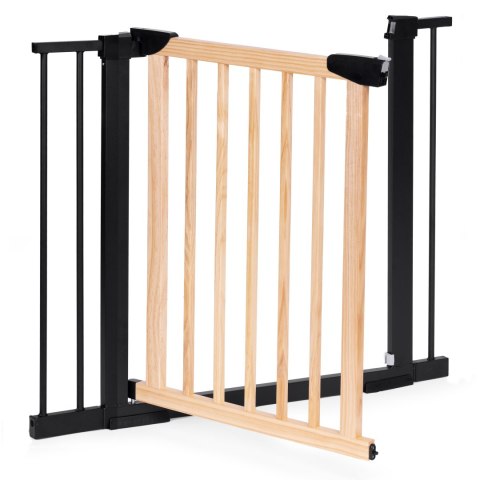 Bramka barierka zabezpieczająca 74-100 cm na schody i drzwi metal drewno dodatkowe panele ECOTOYS Bramka barierka zabezpieczająca 74-100 cm na schody i drzwi metal drewno dodatkowe panele ECOTOYS