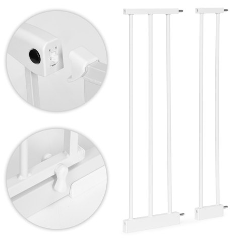 Bramka barierka zabezpieczająca 74-105 cm na schody i drzwi stal dodatkowe panele biała ECOTOYS ECOTOYS Bramka barierka zabezpieczająca 74-105 cm na schody i drzwi stal dodatkowe panele biała ECOTOYS ECOTOYS
