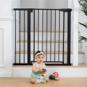Bramka barierka zabezpieczająca 74-105 cm na schody i drzwi stal dodatkowe panele czarna ECOTOYS ECOTOYS