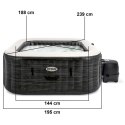 Nadmuchiwane jacuzzi kwadratowe hydromasaż 6 os. 196x71 cm akcesoria premium INTEX 28452 INTEX