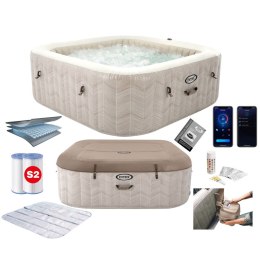 Nadmuchiwane jacuzzi kwadratowe hydromasaż 6 os. 196x71 cm akcesoria premium INTEX 28472 INTEX