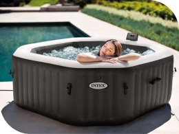 Nadmuchiwane jacuzzi ośmiokątne hydromasaż 4 os. 180x71 cm akcesoria premium INTEX 28458 INTEX