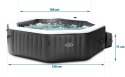 Nadmuchiwane jacuzzi ośmiokątne hydromasaż 6 os. 218x71 cm akcesoria premium INTEX 28462 INTEX