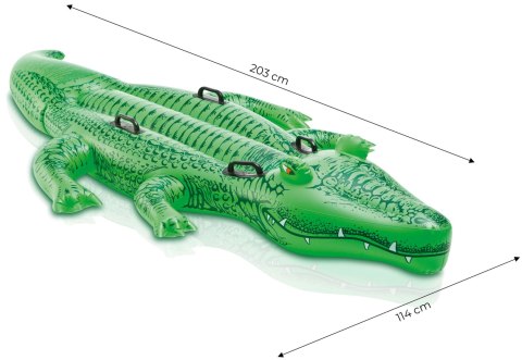 Dmuchany krokodyl materac do pływania z uchwytami 203x114 cm INTEX 58562 INTEX Dmuchany krokodyl materac do pływania z uchwytami 203x114 cm INTEX 58562 INTEX