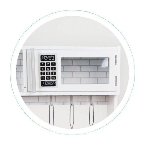 Drewniana kuchnia dla dzieci światło led + garnki ECOTOYS ECOTOYS Drewniana kuchnia dla dzieci światło led + garnki ECOTOYS ECOTOYS