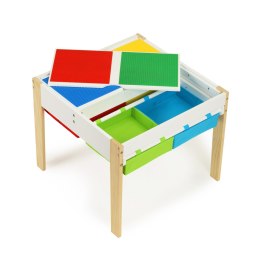 Drewniane meble dla dzieci zestaw stół + 2 krzesła ECOTOYS ECOTOYS