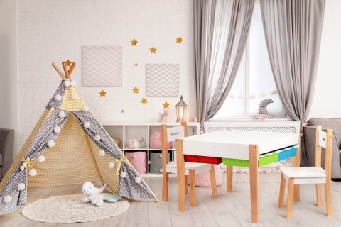 Drewniane meble dla dzieci zestaw stół + 2 krzesła ECOTOYS ECOTOYS Drewniane meble dla dzieci zestaw stół + 2 krzesła ECOTOYS ECOTOYS