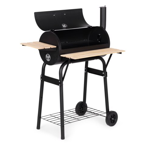 Duży grill ogrodowy z termometrem komin 3 półki koła MultiGarden MultiGarden Duży grill ogrodowy z termometrem komin 3 półki koła MultiGarden MultiGarden