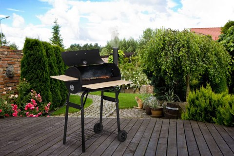 Duży grill ogrodowy z termometrem komin 3 półki koła MultiGarden MultiGarden Duży grill ogrodowy z termometrem komin 3 półki koła MultiGarden MultiGarden