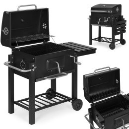 Grill węglowy duży ogrodowy z pokrywą termometr półki koła dmuchawa gratis MEBELKI24