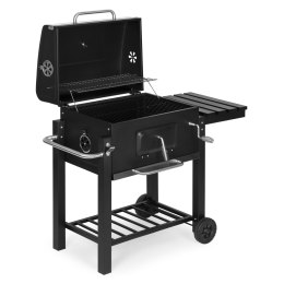 Grill węglowy duży ogrodowy z pokrywą termometr półki koła dmuchawa gratis MEBELKI24