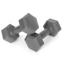 Hantle sześciokątne zestaw 2x1 kg ciężarki do ćwiczeń obciążniki fitness szare ModernHome ModernHome