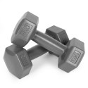 Hantle sześciokątne zestaw 2x1 kg ciężarki do ćwiczeń obciążniki fitness szare ModernHome ModernHome