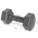 Hantle sześciokątne zestaw 2x1 kg ciężarki do ćwiczeń obciążniki fitness szare ModernHome ModernHome