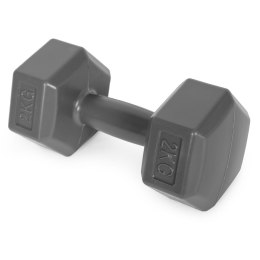 Hantle sześciokątne zestaw 2x2 kg ciężarki do ćwiczeń obciążniki fitness szare ModernHome ModernHome