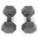 Hantle sześciokątne zestaw 2x2 kg ciężarki do ćwiczeń obciążniki fitness szare ModernHome ModernHome