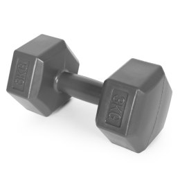 Hantle sześciokątne zestaw 2x3 kg ciężarki do ćwiczeń obciążniki fitness szare ModernHome ModernHome