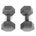 Hantle sześciokątne zestaw 2x3 kg ciężarki do ćwiczeń obciążniki fitness szare ModernHome ModernHome