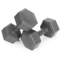Hantle sześciokątne zestaw 2x3 kg ciężarki do ćwiczeń obciążniki fitness szare ModernHome ModernHome