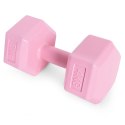 Hantle sześciokątne zestaw 2x4 kg ciężarki do ćwiczeń obciążniki fitness różowe ModernHome ModernHome