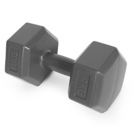 Hantle sześciokątne zestaw 2x4 kg ciężarki do ćwiczeń obciążniki fitness szare ModernHome ModernHome