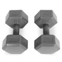 Hantle sześciokątne zestaw 2x4 kg ciężarki do ćwiczeń obciążniki fitness szare ModernHome ModernHome