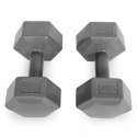 Hantle sześciokątne zestaw 2x5 kg ciężarki do ćwiczeń obciążniki fitness szare ModernHome ModernHome