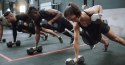 Hantle sześciokątne zestaw 2x5 kg ciężarki do ćwiczeń obciążniki fitness szare ModernHome ModernHome