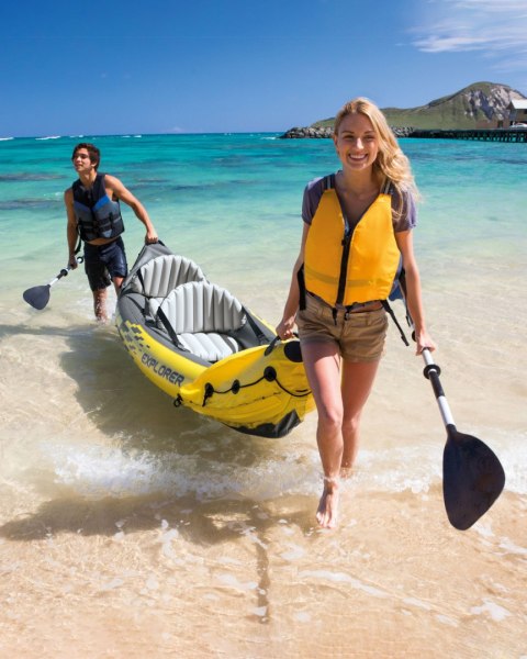 Kajak dmuchany Explorer K2 dla 2 osób wiosła + pompka INTEX 68307 INTEX Kajak dmuchany Explorer K2 dla 2 osób wiosła + pompka INTEX 68307 INTEX
