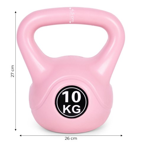 Kettlebell kettle 10 kg do ćwiczeń hantla kula odważnik obciążenie ciężar fitness różowy ModernHome ModernHome Kettlebell kettle 10 kg do ćwiczeń hantla kula odważnik obciążenie ciężar fitness różowy ModernHome ModernHome