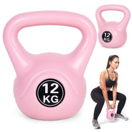 Kettlebell kettle 12 kg do ćwiczeń hantla kula odważnik obciążenie ciężar fitness różowy ModernHome ModernHome