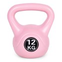 Kettlebell kettle 12 kg do ćwiczeń hantla kula odważnik obciążenie ciężar fitness różowy ModernHome ModernHome