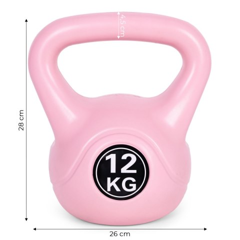 Kettlebell kettle 12 kg do ćwiczeń hantla kula odważnik obciążenie ciężar fitness różowy ModernHome ModernHome Kettlebell kettle 12 kg do ćwiczeń hantla kula odważnik obciążenie ciężar fitness różowy ModernHome ModernHome