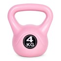 Kettlebell kettle 4 kg do ćwiczeń hantla kula odważnik obciążenie ciężar fitness różowy ModernHome ModernHome