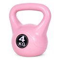 Kettlebell kettle 4 kg do ćwiczeń hantla kula odważnik obciążenie ciężar fitness różowy ModernHome ModernHome