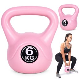 Kettlebell kettle 6 kg do ćwiczeń hantla kula odważnik obciążenie ciężar fitness różowy ModernHome ModernHome