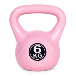 Kettlebell kettle 6 kg do ćwiczeń hantla kula odważnik obciążenie ciężar fitness różowy ModernHome ModernHome