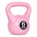 Kettlebell kettle 6 kg do ćwiczeń hantla kula odważnik obciążenie ciężar fitness różowy ModernHome ModernHome